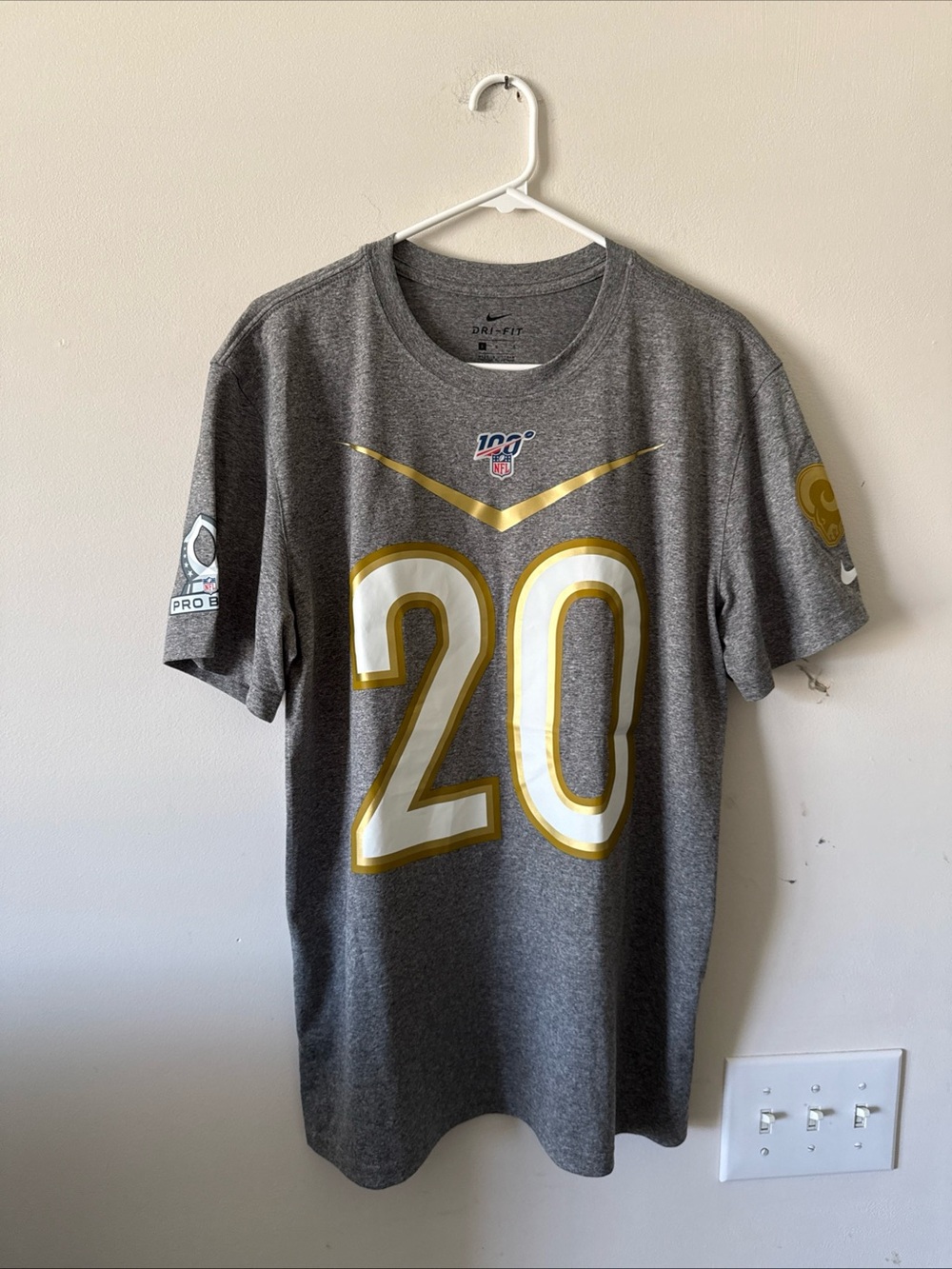 Men’s Nike Jalen Ramsey #20 LA Rams 2019 Pro Bowl Games DriFit Shirt Sz L - RARE